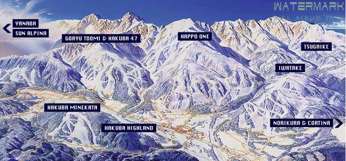 Hakuba ski map